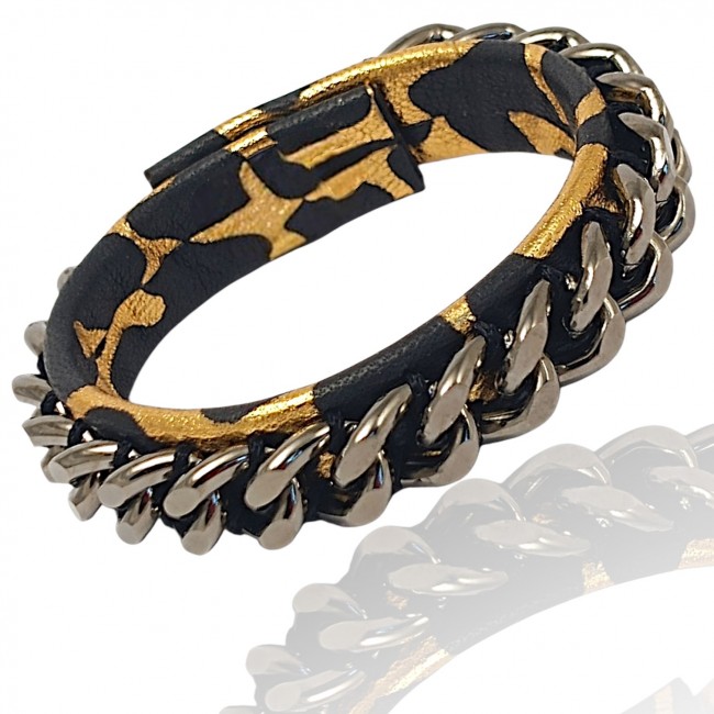 Bransoleta Chain Reaction - Golden Panther